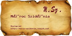 Móroc Szidónia névjegykártya